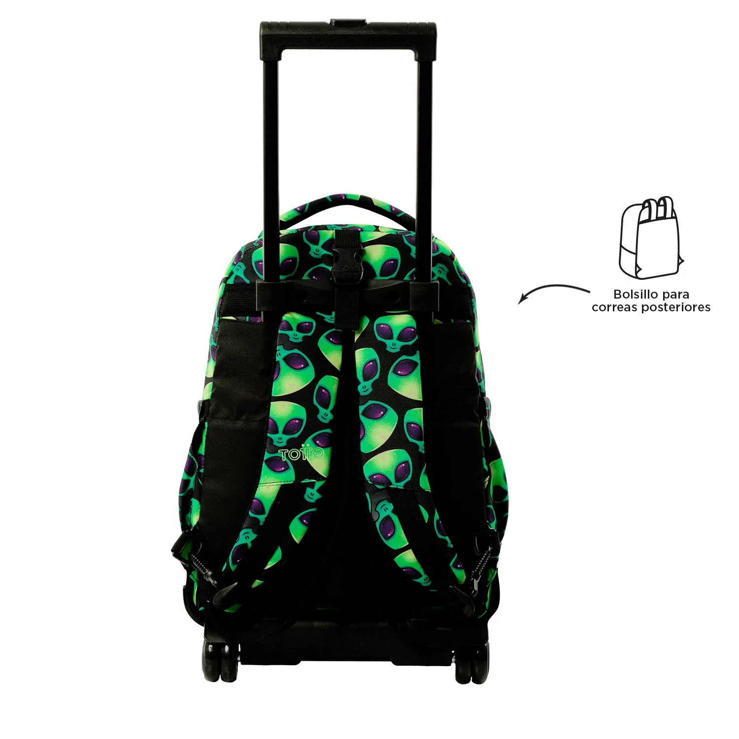 Pack escolar Ali - Mochila con ruedas desmontable + Estuche 3 compartimentos - Image 12