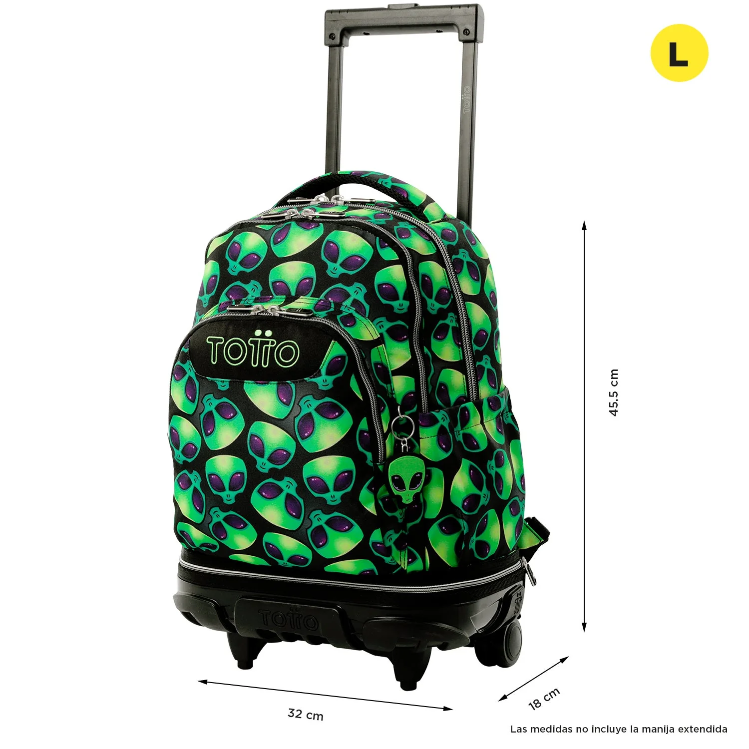 Pack escolar Ali - Mochila con ruedas desmontable + Estuche 3 compartimentos - Image 13