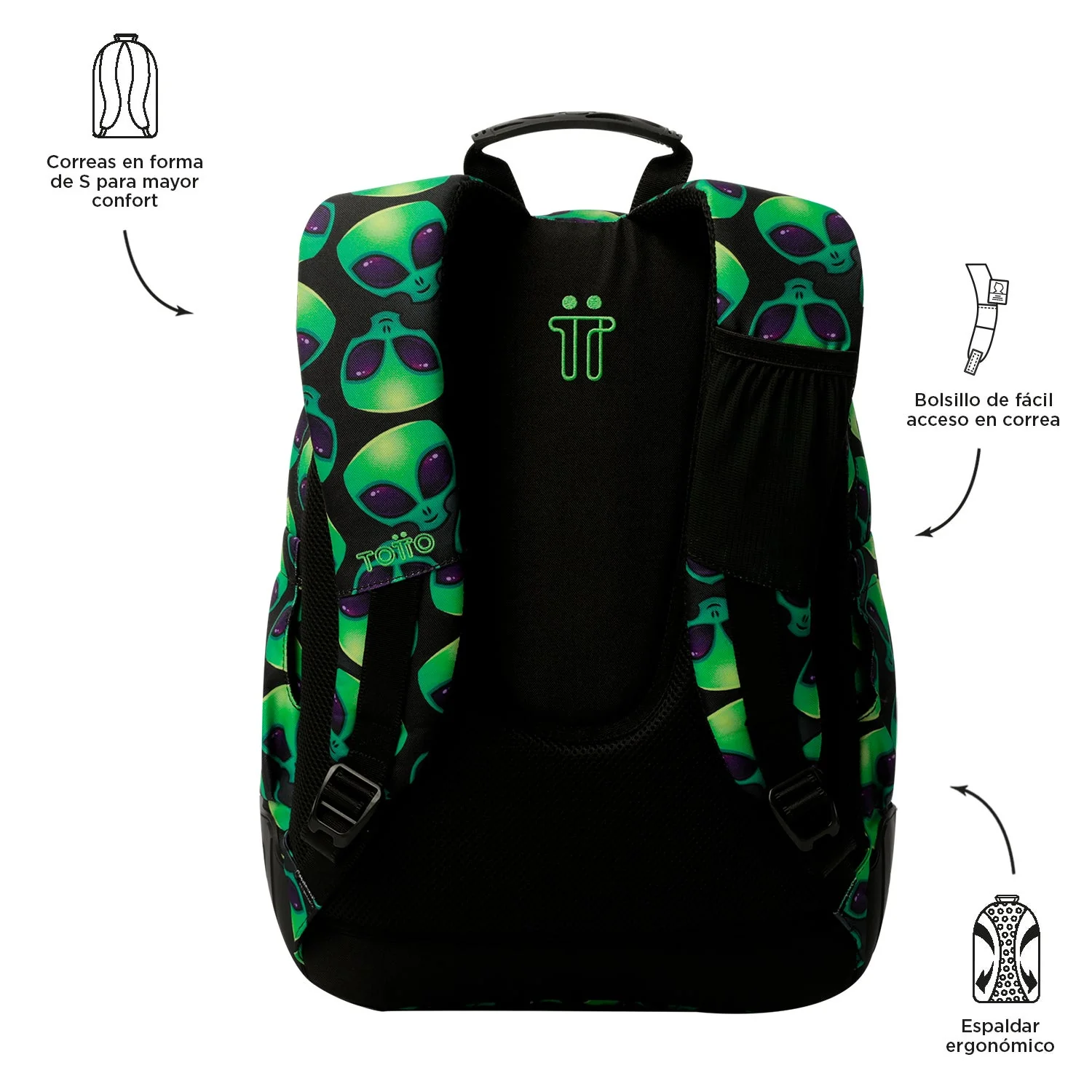 Pack escolar Ali - Mochila + Estuche 3 compartimentos - Image 4