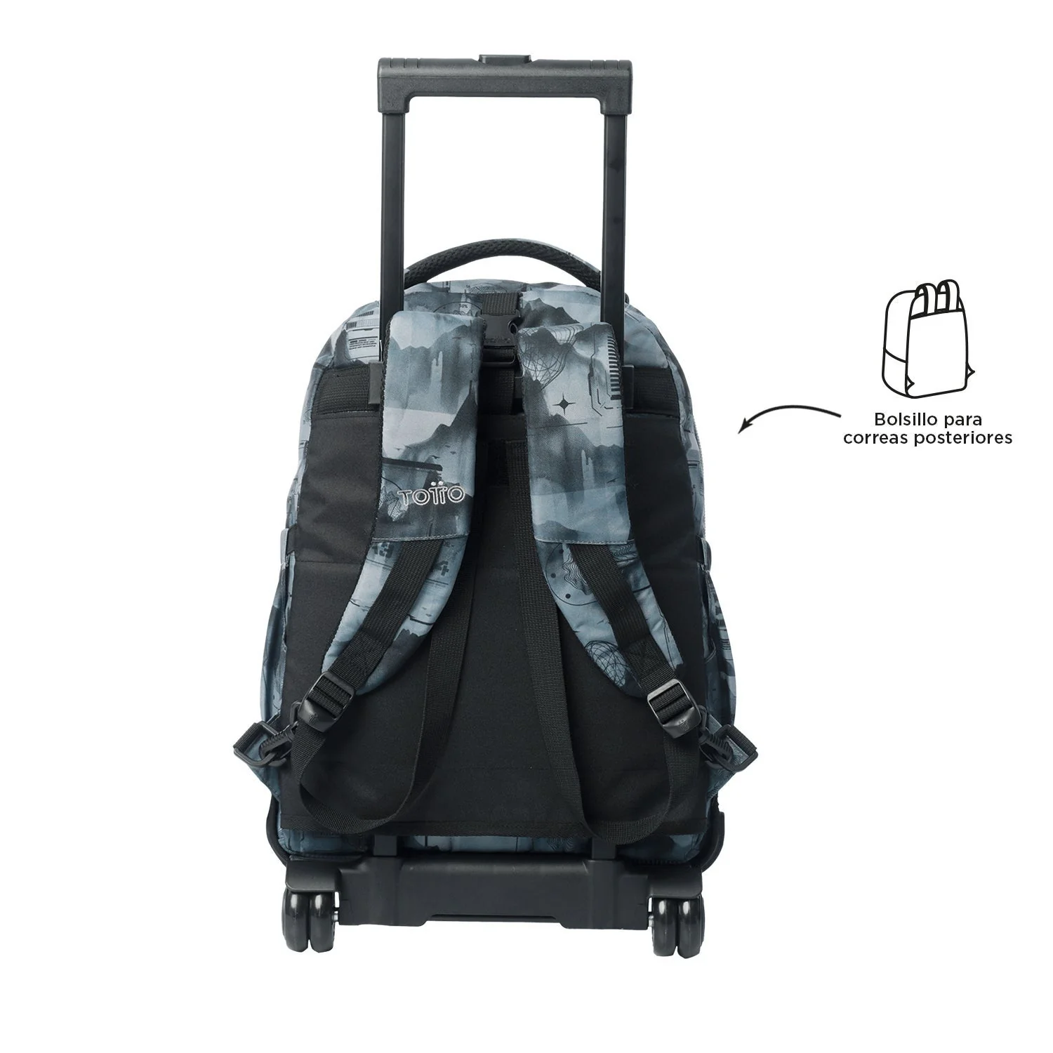 Pack escolar Digital Hill - Mochila con ruedas desmontable + Estuche 3 compartimentos - Image 4