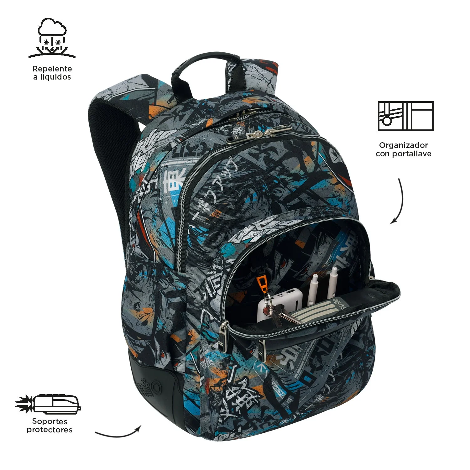 Pack escolar Okubo - Mochila + Estuche 3 compartimentos - Image 6