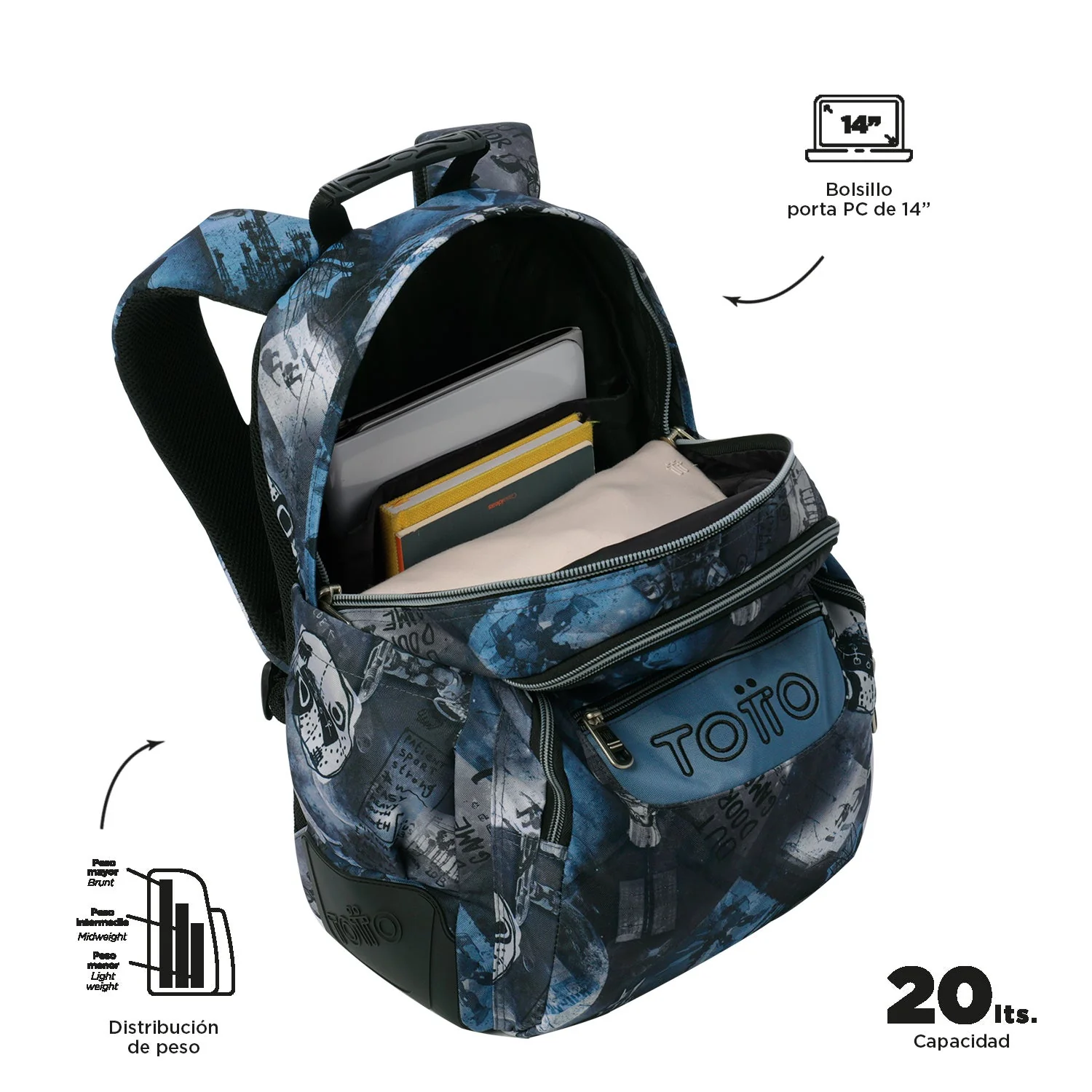 Pack escolar Film - Mochila + Estuche 3 compartimentos - Image 5