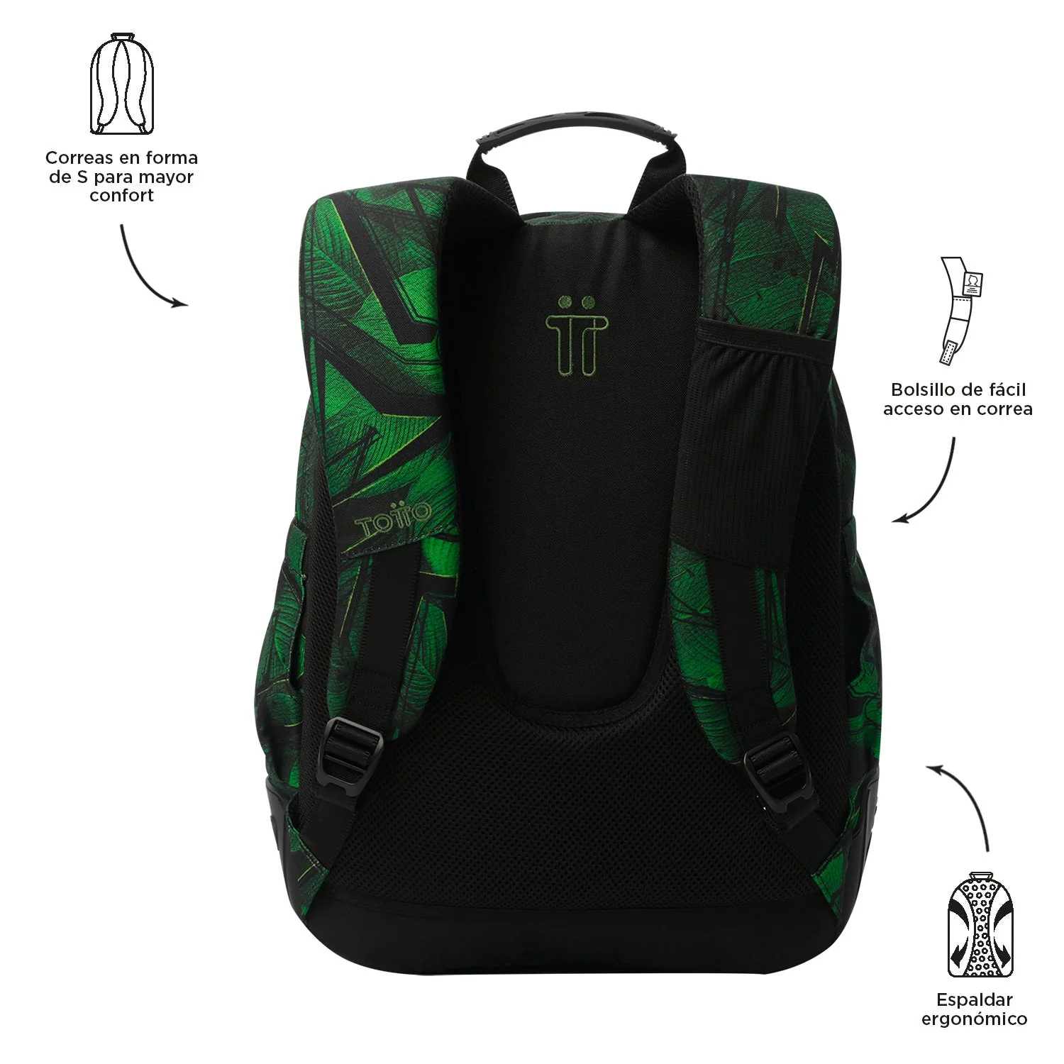 Pack escolar Jhony Jungle - Mochila + Estuche 3 compartimentos - Image 4