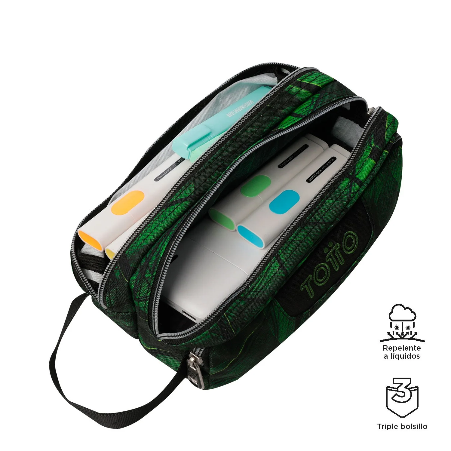 Pack escolar Jhony Jungle - Mochila con ruedas desmontable + Estuche 3 compartimentos - Image 12