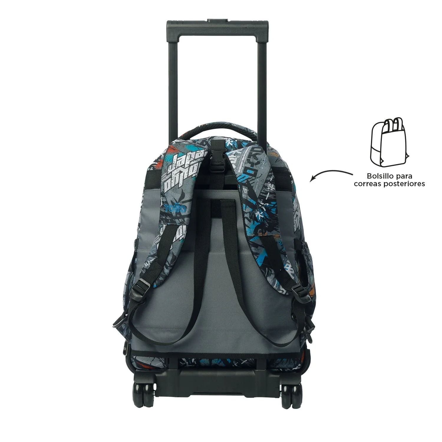 Pack escolar Okubo - Mochila con ruedas desmontable + Estuche 3 compartimentos - Image 8