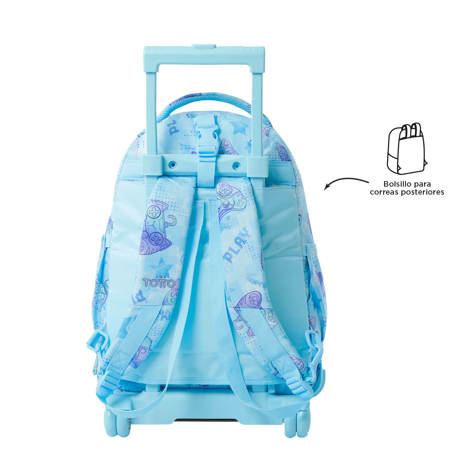 Pack escolar Polar - Mochila con ruedas desmontable + Estuche 3 compartimentos - Image 10