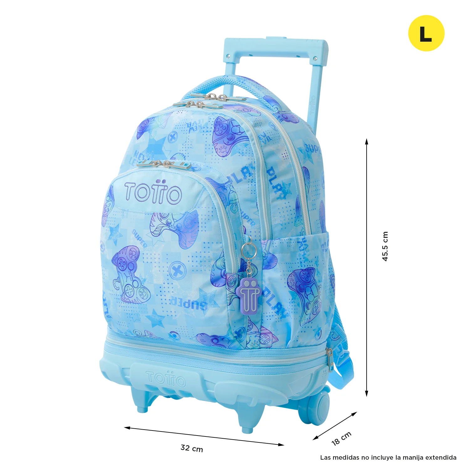 Pack escolar Polar - Mochila con ruedas desmontable + Estuche 3 compartimentos - Image 9