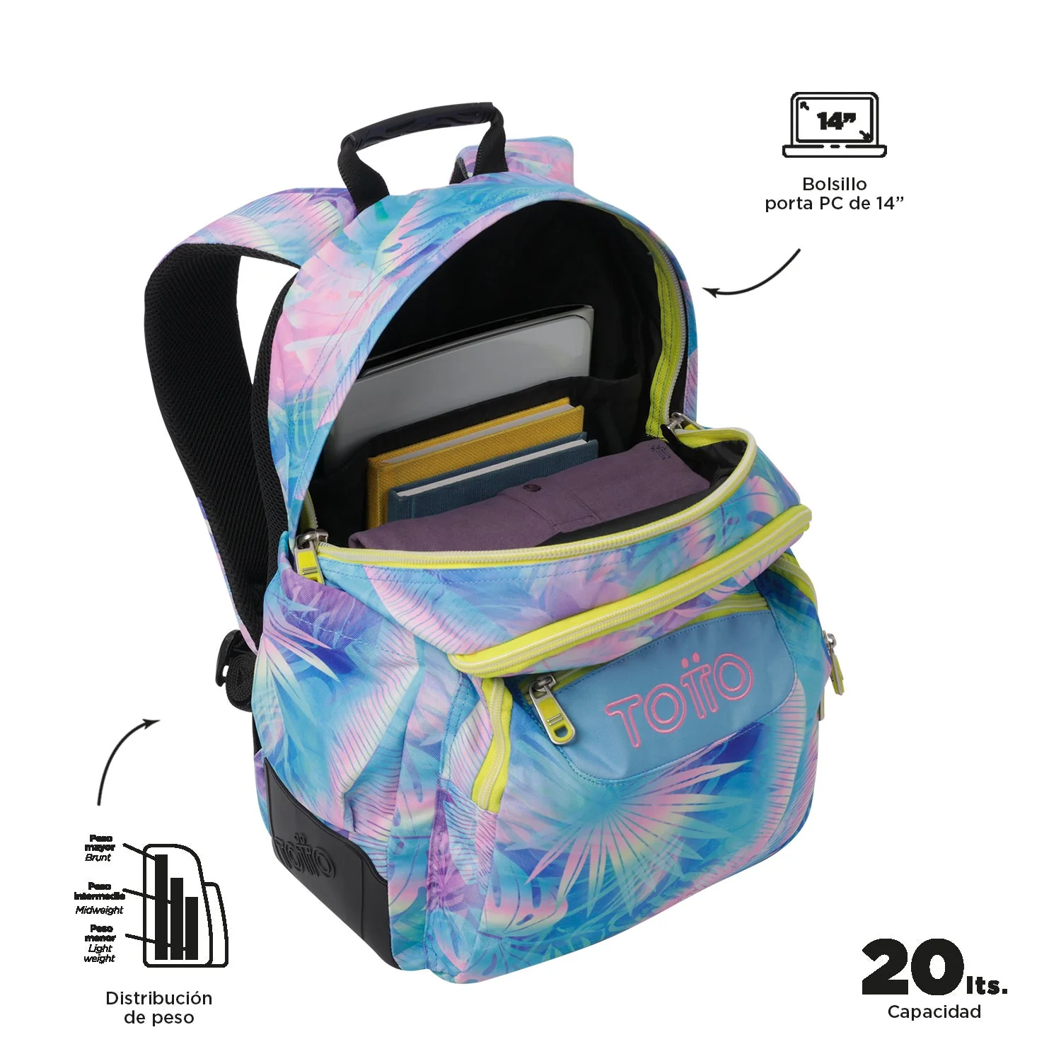 Pack escolar Prisma - Mochila + Estuche 3 compartimentos - Image 6